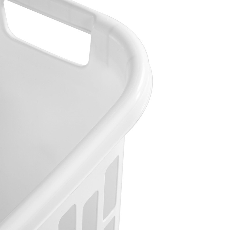 Rectangular Open Hamper Plastic Laundry Basket Adult W/ Ventilation Handles New