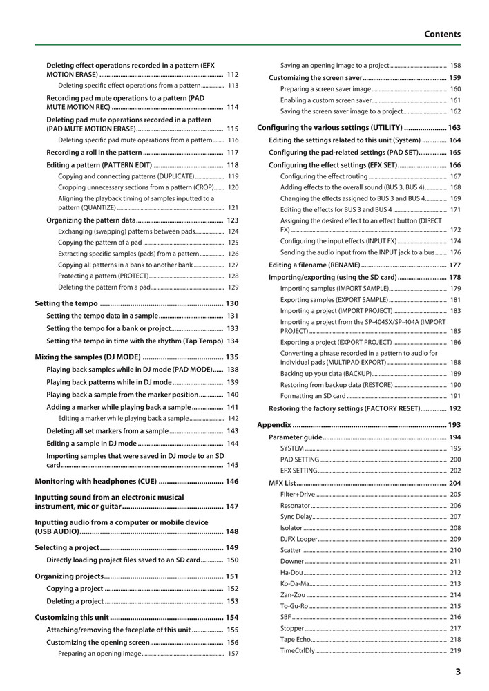 Roland SP-404MK2 — Reference Manual User Guide — 273 Pages — USA Made