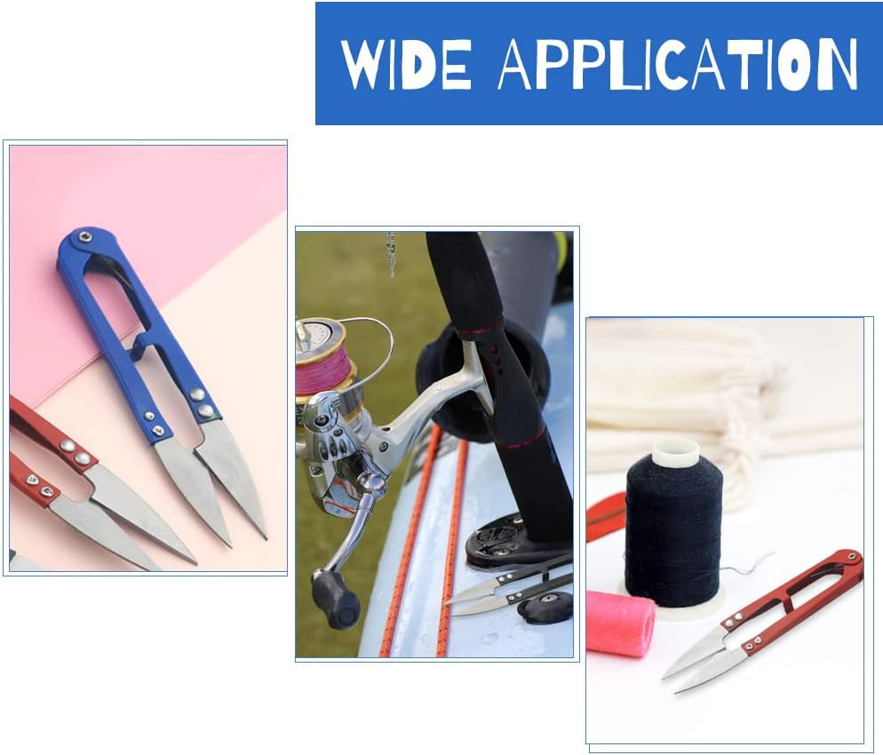 12 PCS U Sewing Scissors Clippers Yarn Thread Cutter Mini Small Sni