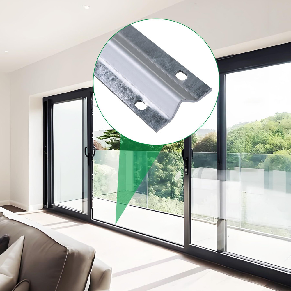 Evecad V Track for Sliding Door, 12FT Galvanized Inverted 12FT, Silver