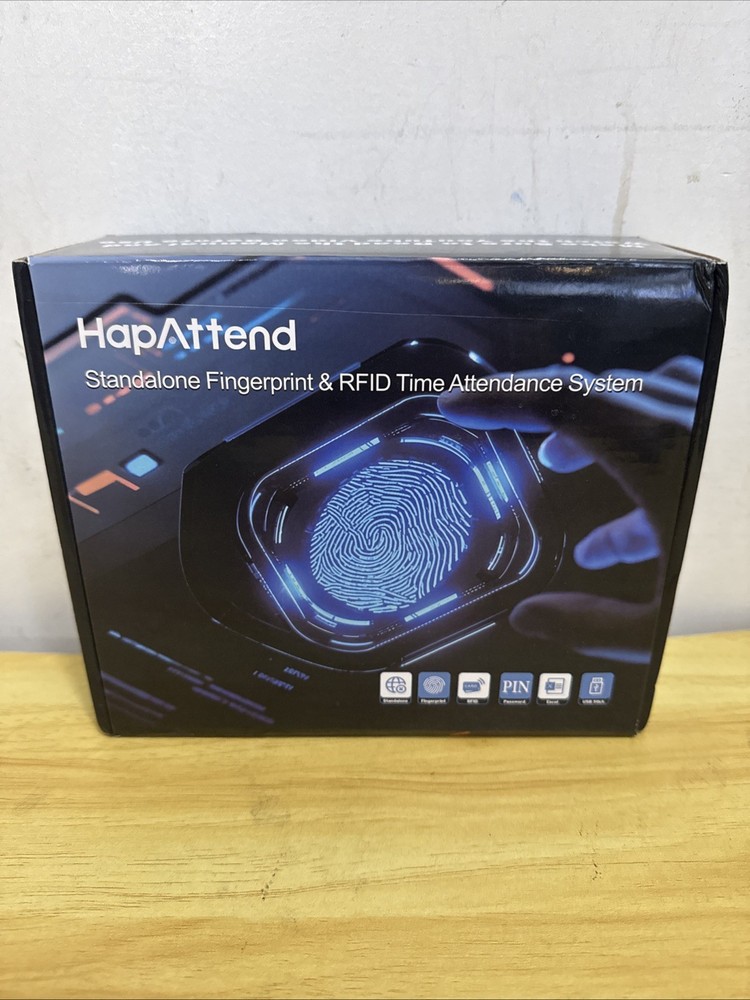 HapAttend  Fingerprint Time Clock, H3 Clocking In Machine Automatic Hour