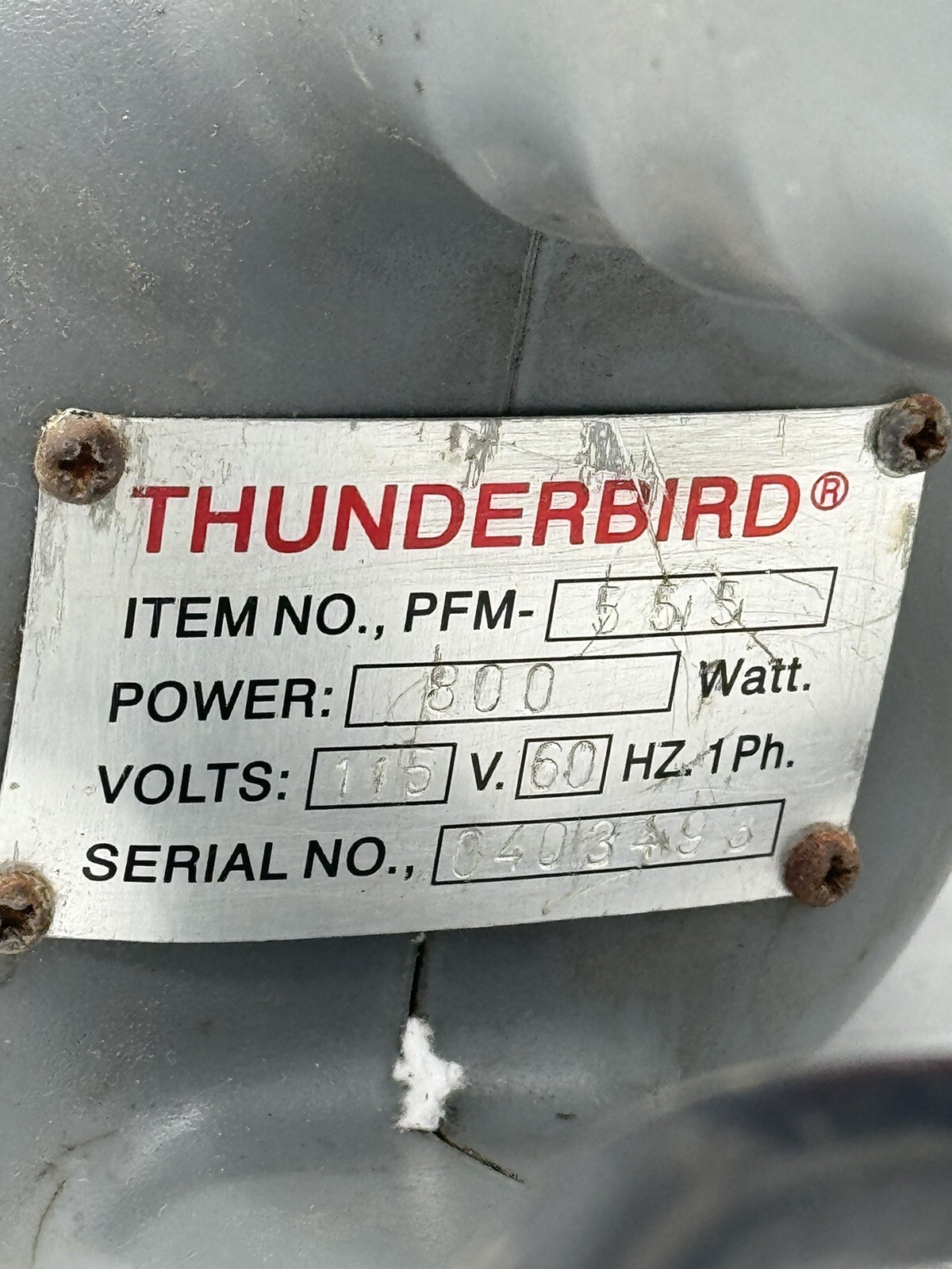 Thunderbird PFM Mixer Immersion Blender