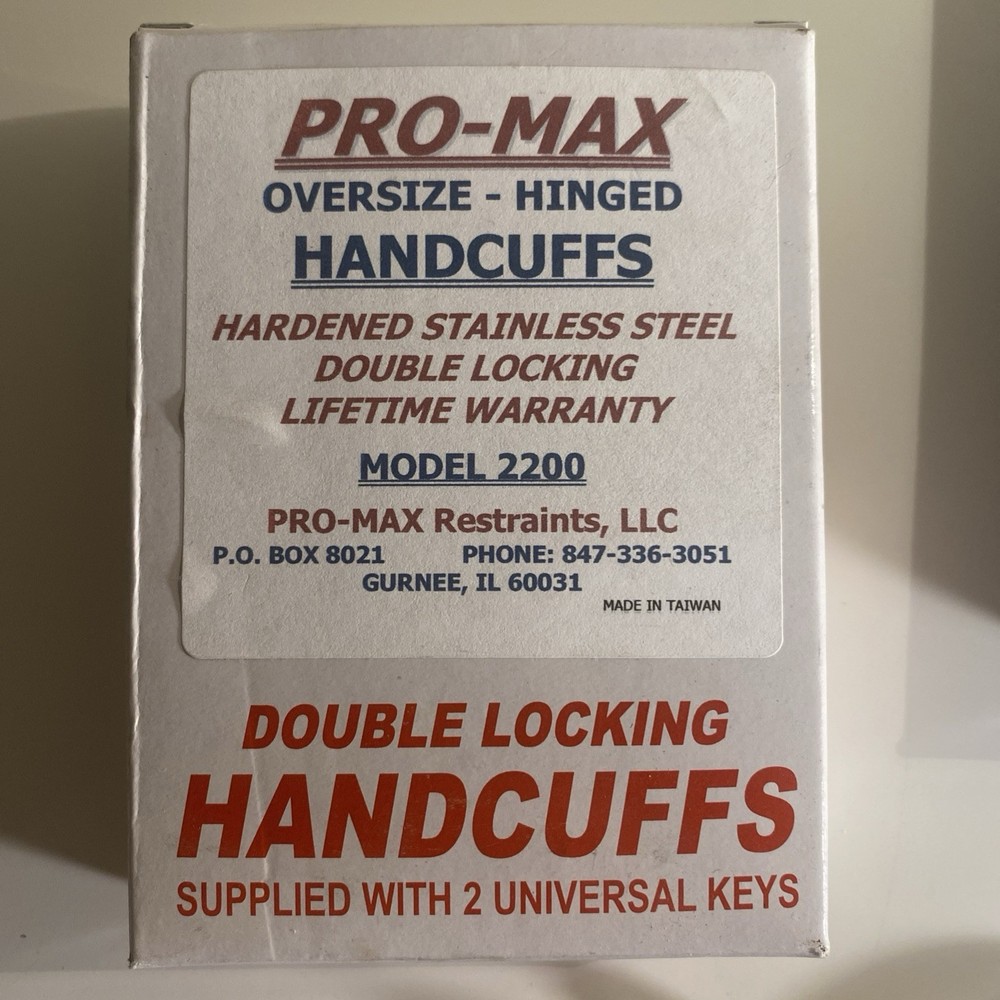 Pro Double Lock Heavy Duty Handcuffs-Maximum Security & Durability- (2 Keys)