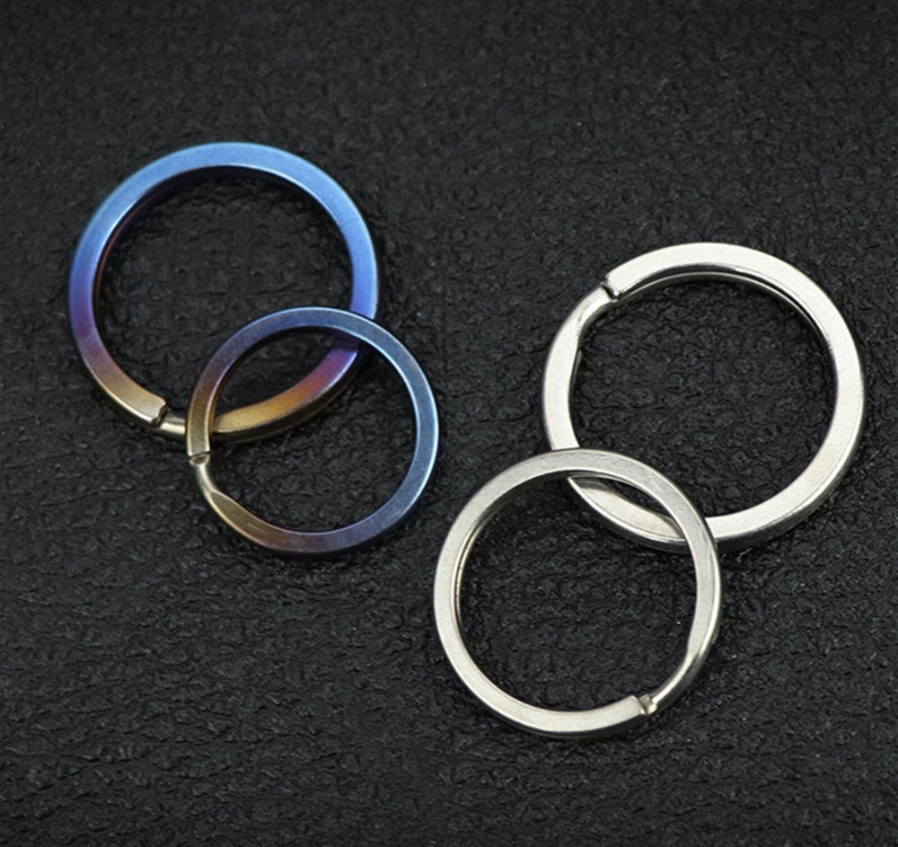 10pcs Titanium Split Rings For Keychains Keyrings Split Key Ring Key Holder