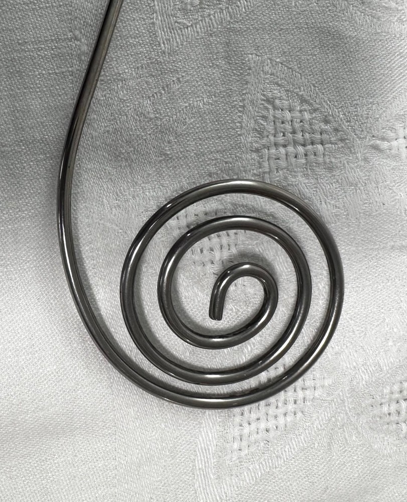 12" Silver plate Candle Snuffer with spiral design handle