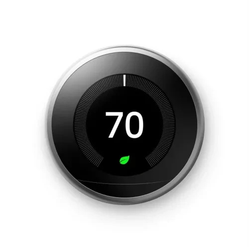 Google Nest 3rd Gen Learning Thermostat Smart Stainless Steel T3007ES