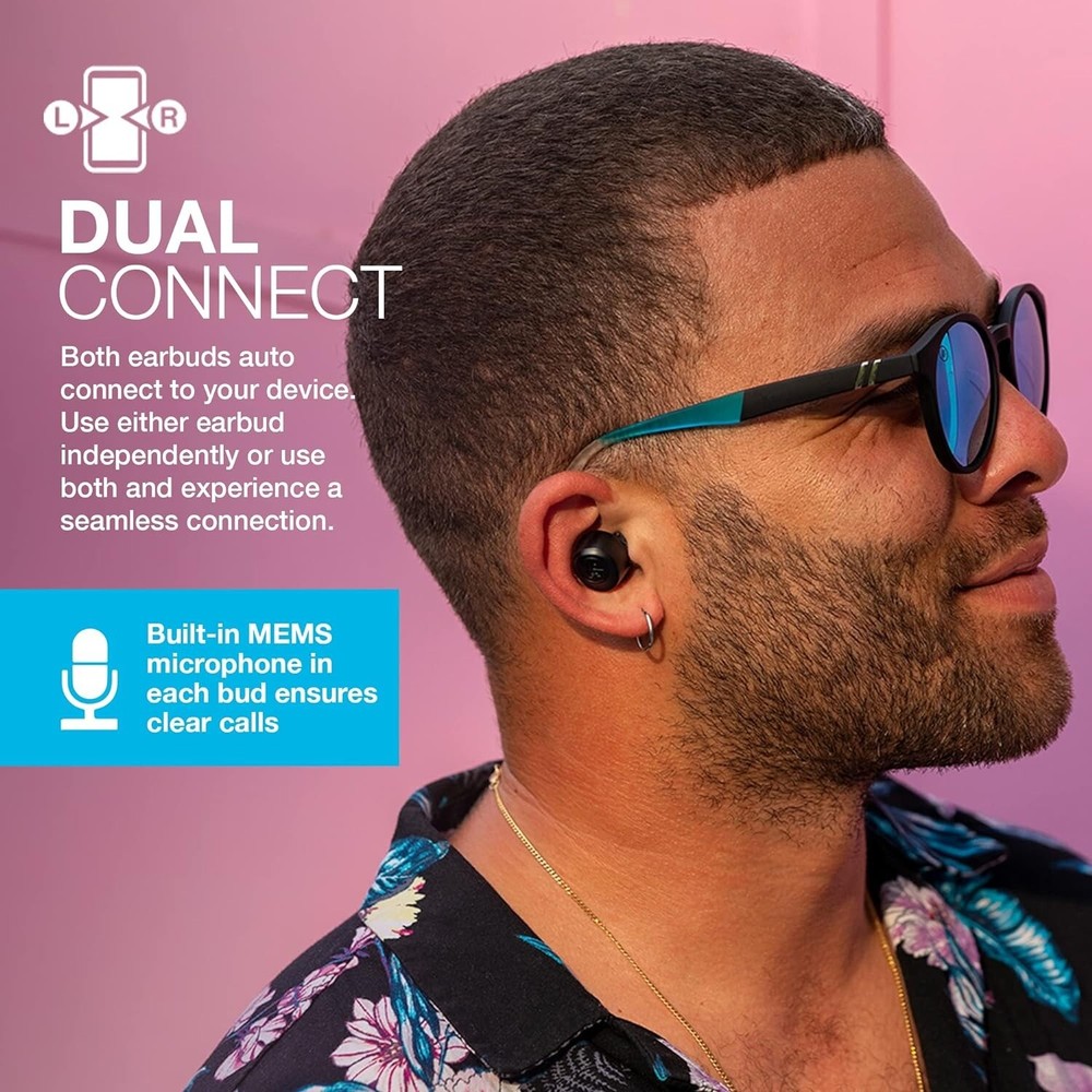 JLab Go Air POP True Wireless Bluetooth Earbuds, iOS, Android, Headphones