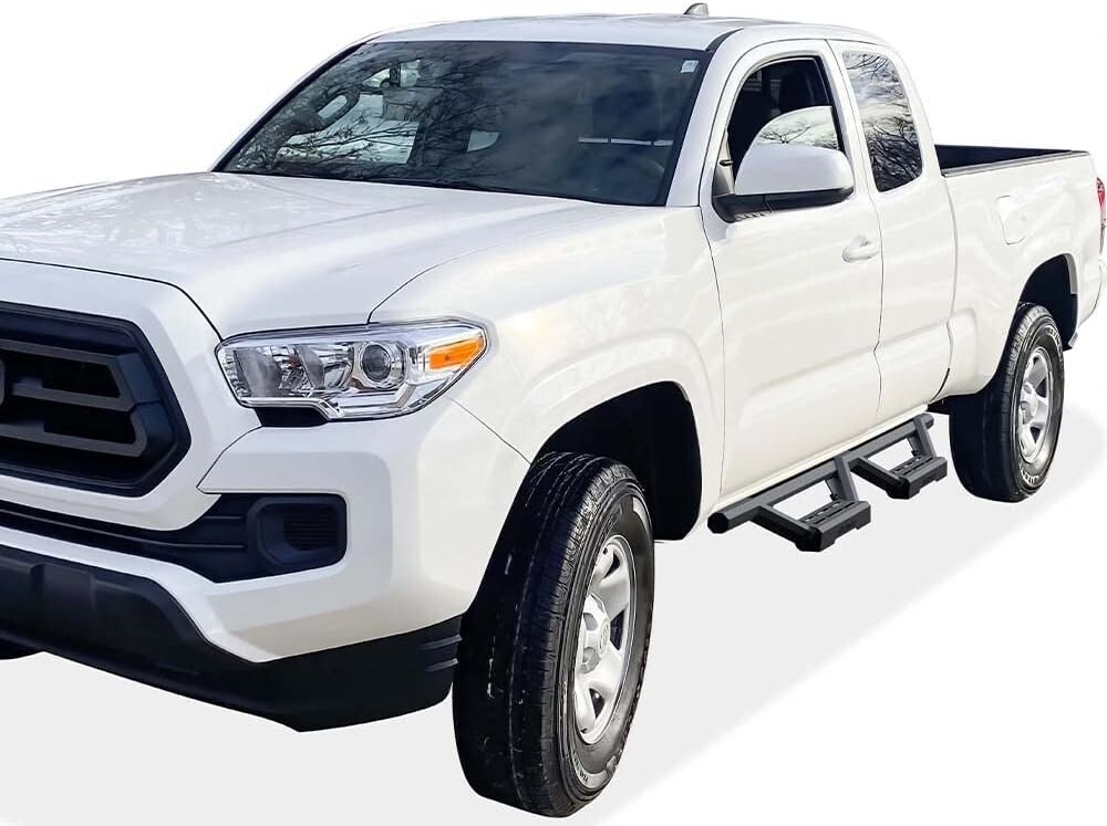 Stainless Steel Drop Steps Armor For 05-23 Tacoma Extended Access Cab