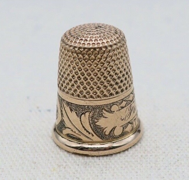 14K Gold ~ FLO'S THIMBLE ~ Size 7