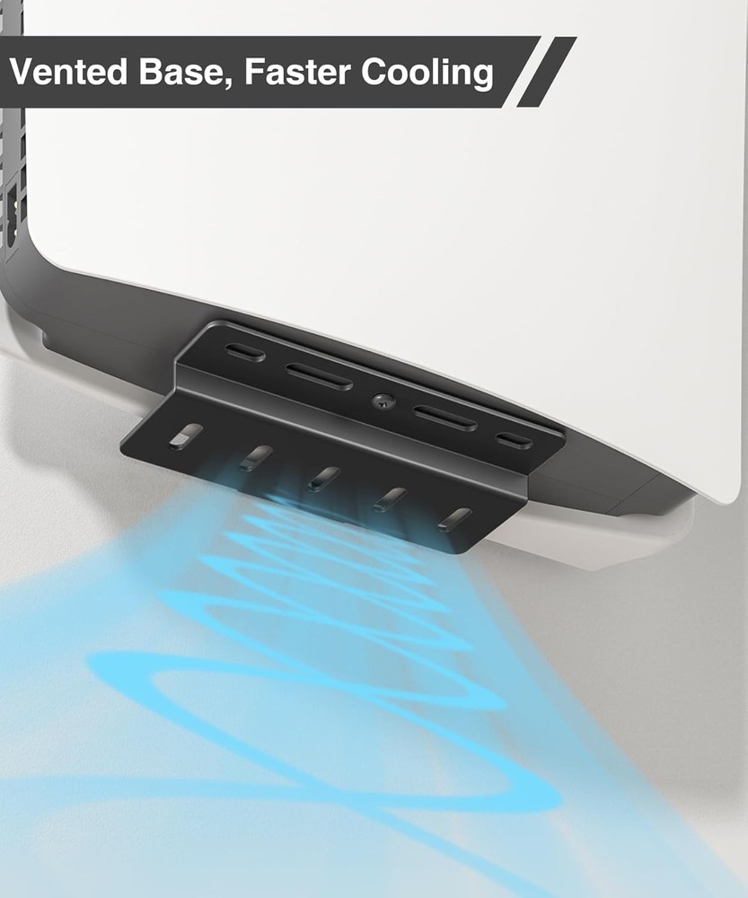 Upgraded Adjustable Console Holder Wall Mount for PS5 Black Gaming Stand for