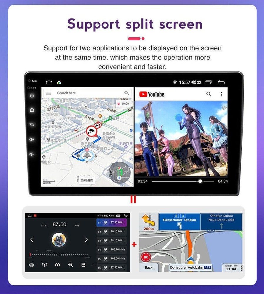 9.7 Car Stereo for Excursion 2000-2003 6+128G Wireless Carplay Android Auto
