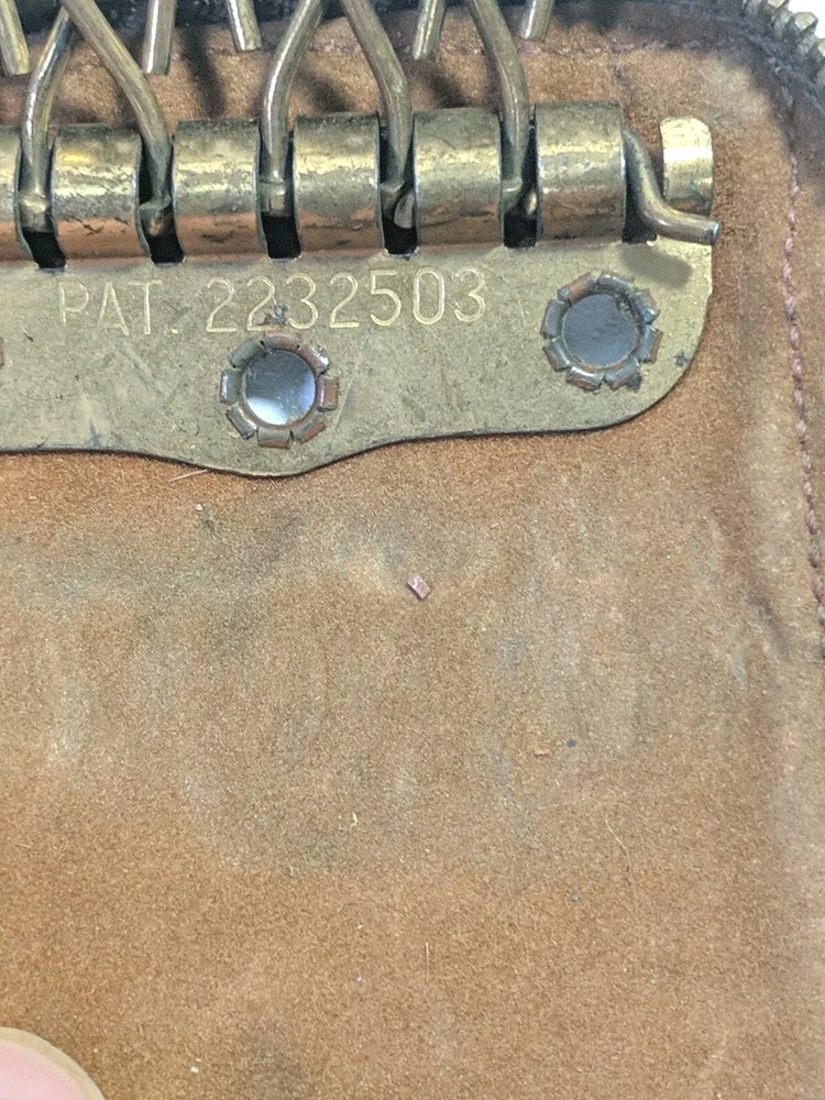 Foldup Leather Keyholder USA Brown 12 Hooks Pre 1958 Rustic Vintage NOTE