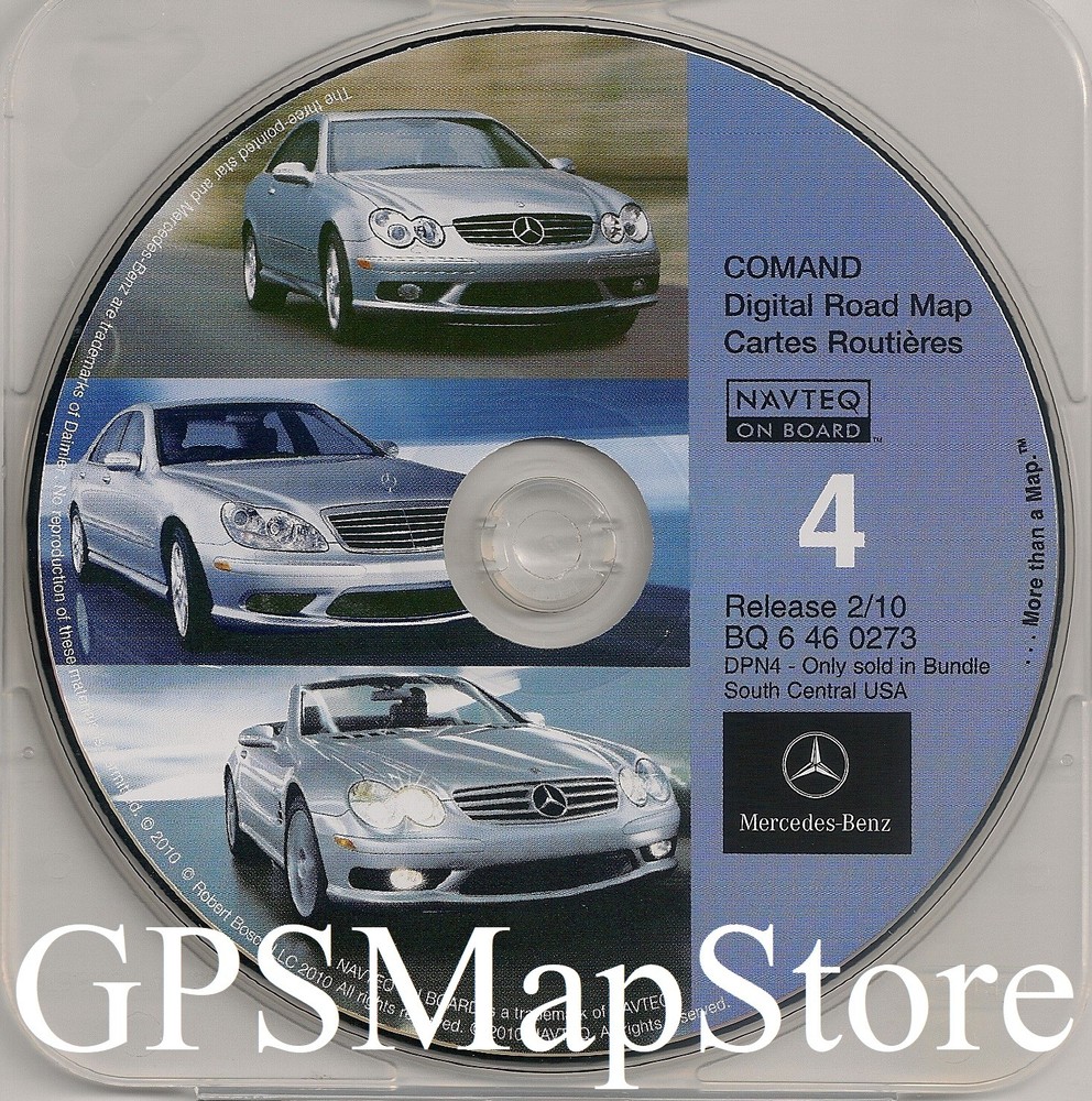 2010 Update for Mercedes CD Base Navigation Map TX OK AR LA MS Partial State TN