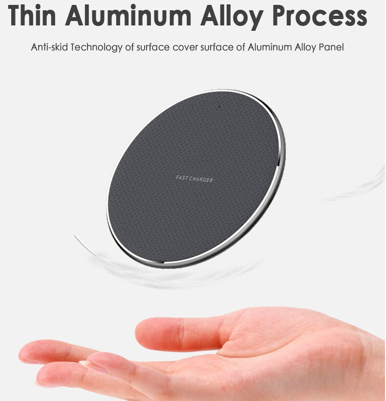 Wireless Fast Charger Charging Pad Dock for Samsung iPhone Android Cell Phone