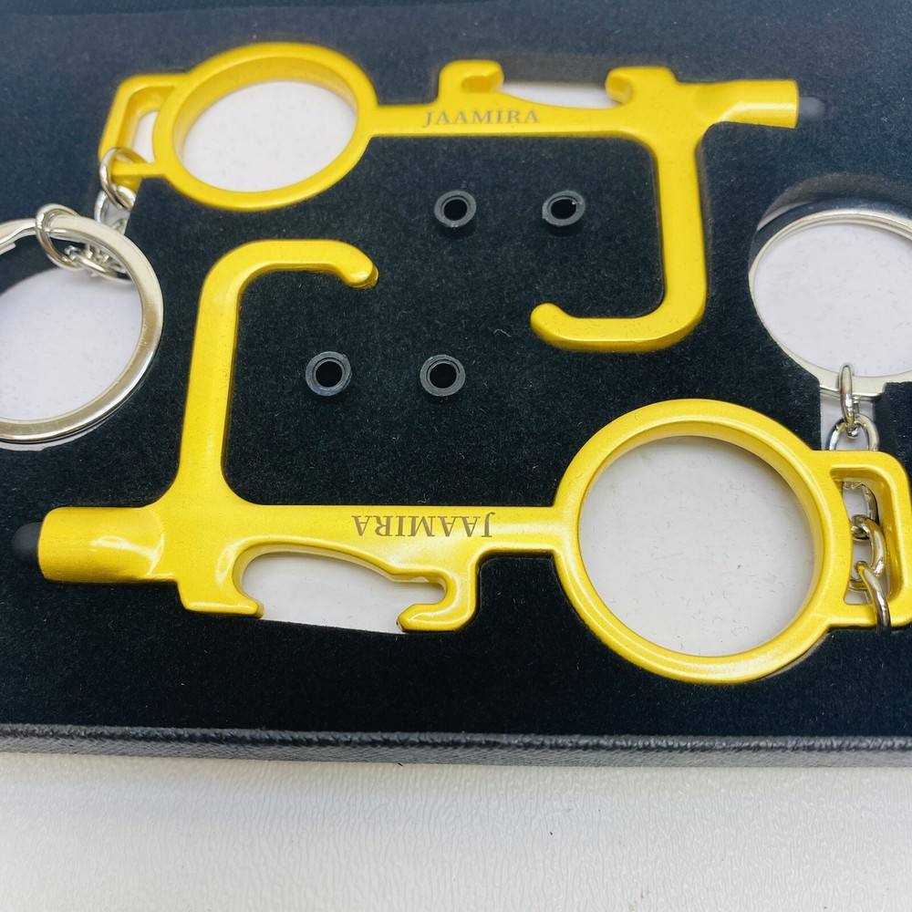 Jaamira No Touch Hand Tool with key chain to Avoid Germs 2 pack