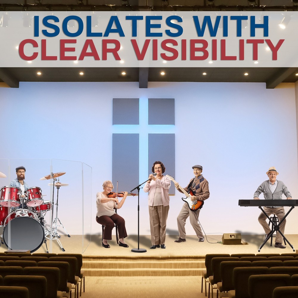 Drum Shield DS5 L 6 Section Drum Shield Acrylic Drum Panels Drums