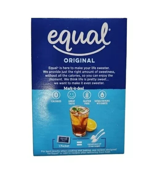 2 boxes Equal Original Zero Calorie Sweetener. 230 packets total 11/2026