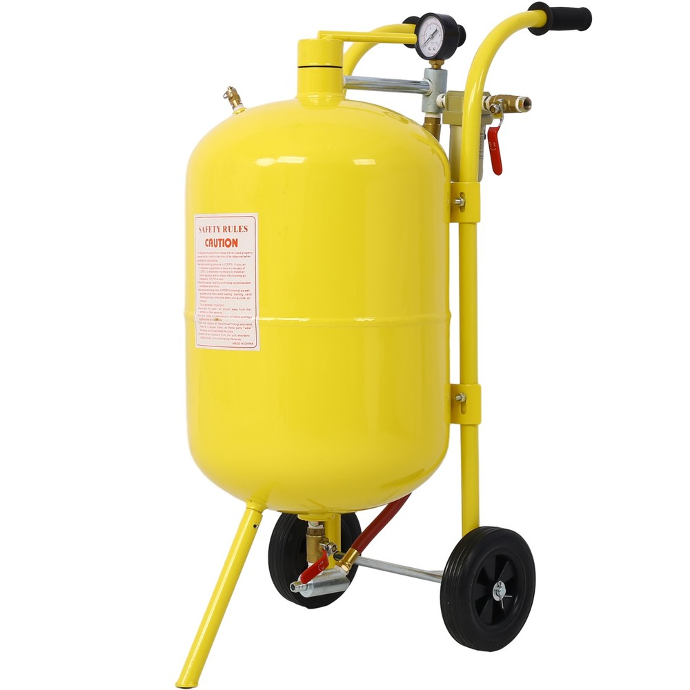 10-Gallon Pot Sandblaster Kit, 125 PSI for Paint & Rust Removal, Complete Setup