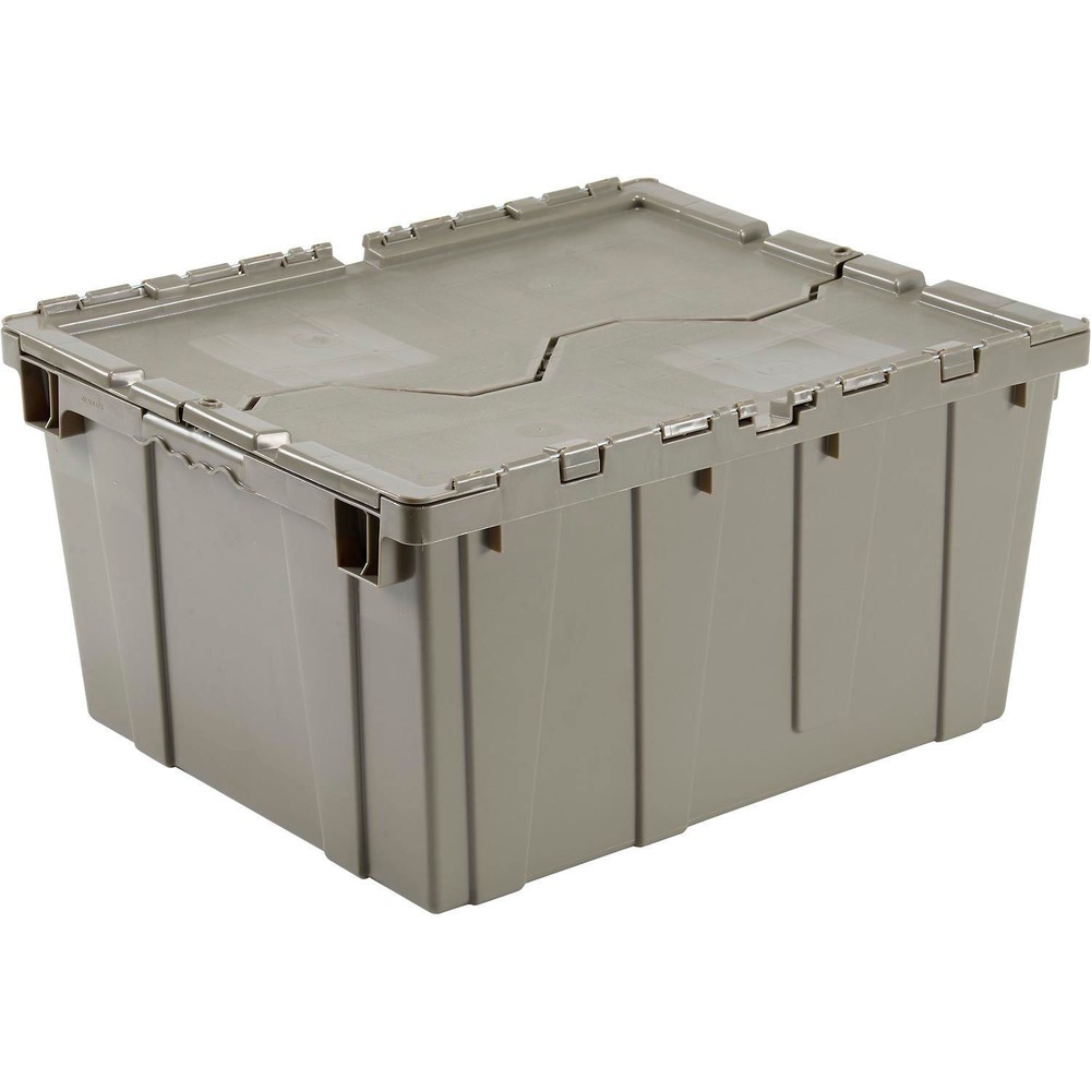 Distribution Container With Hinged Lid 23-3/4x19-1/4x12-1/2 Gray