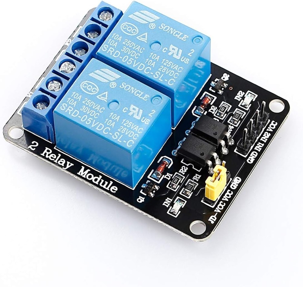 High-Current 2-Channel Relay Board for Arduino & Raspberry Pi - Safe Optocoupler