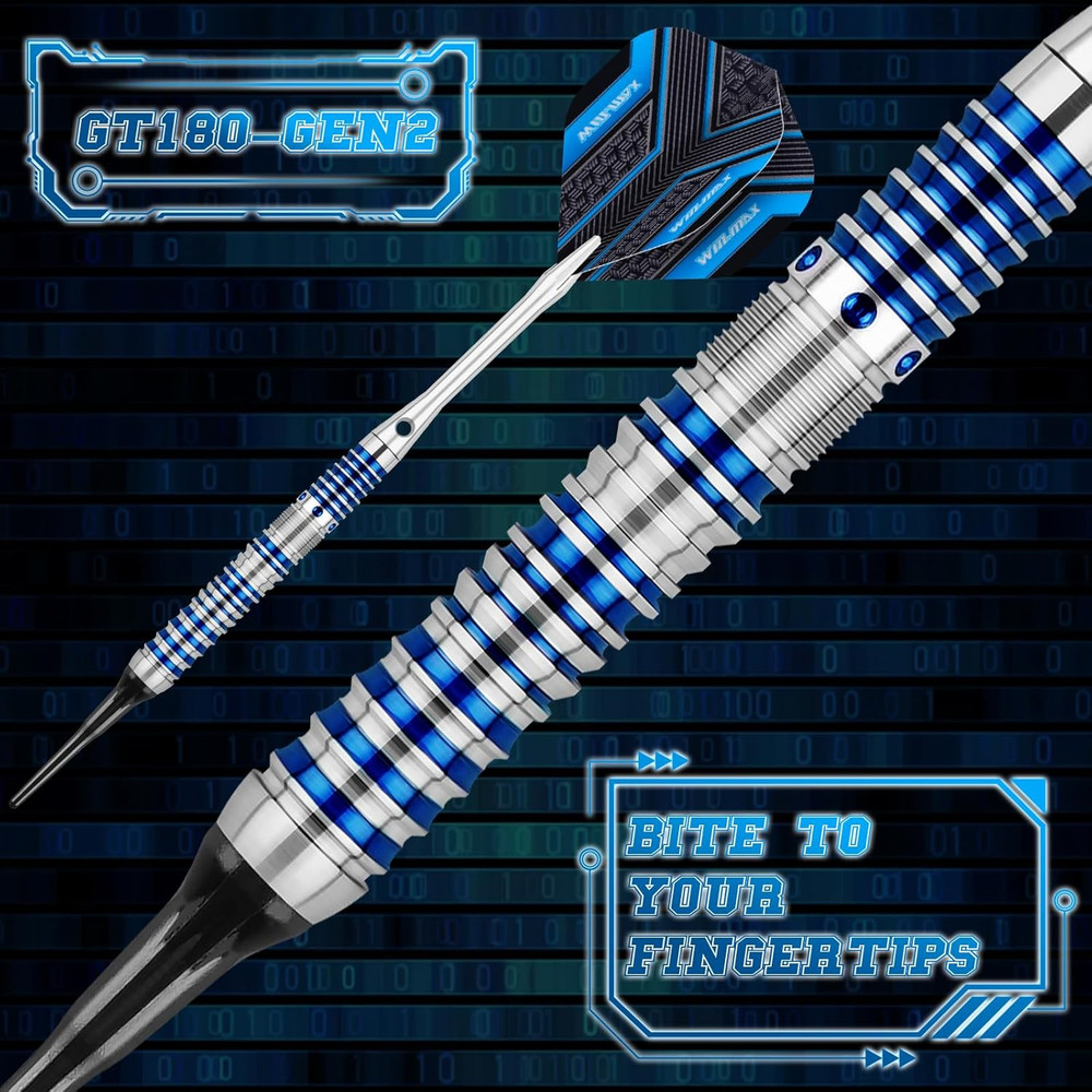 Darts Soft Tip Set - 90% Tungsten Soft Tip Darts Set Professional 18 Grams Soft