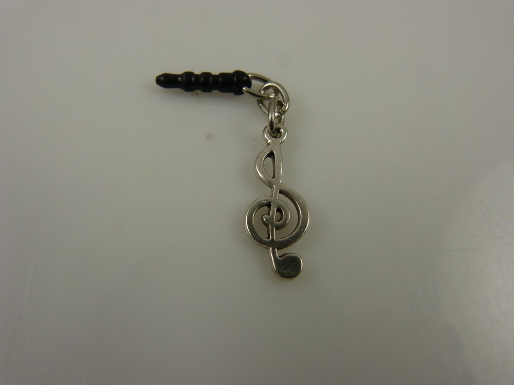 Music note plug cell phone or Ipad charm ear cap dust plug
