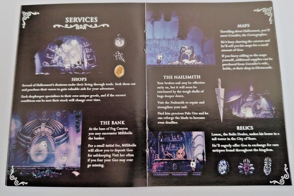 Instruction Manual Book for Hollow Knight Nintendo Switch