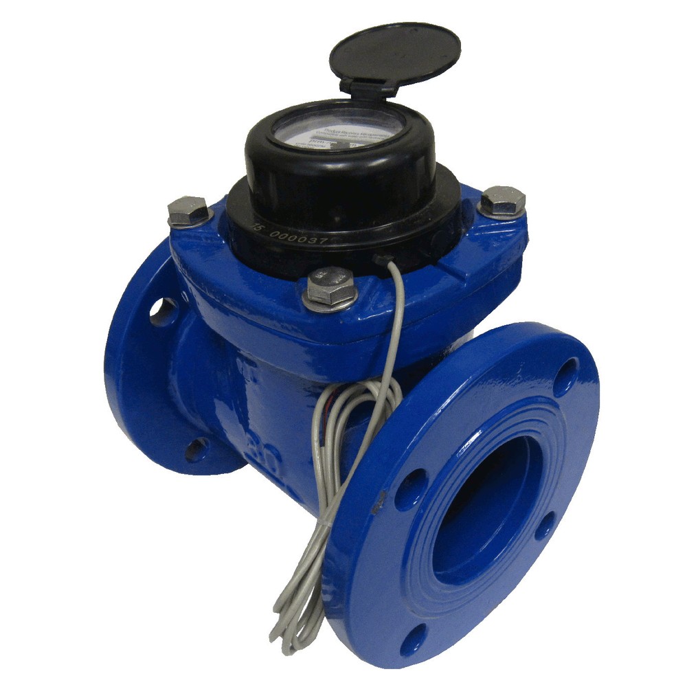 New PRM 4" Woltmann-Helix Style Totalization Water Meter with Pulse