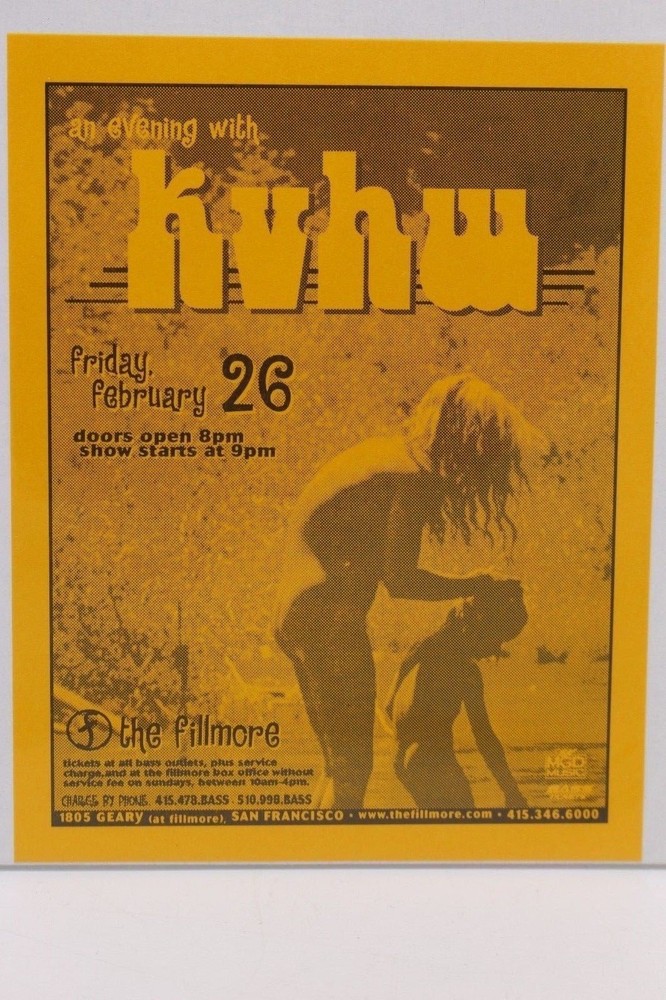 KVHW THE FILLMORE HANDBILL FLYER