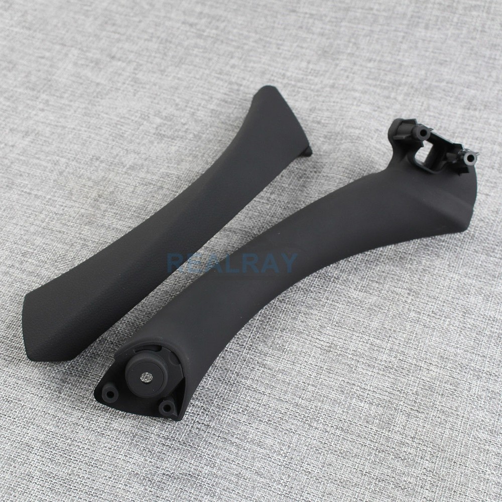 REAR Left Black INNER OUTER DOOR PANEL HANDLE PULL TRIM COVER FOR BMW E90 328i