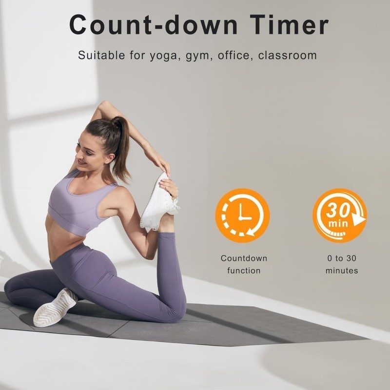 16" Large Digital Wall Clock BT Sync, RGB Lights Remote Control, Big LED Clock