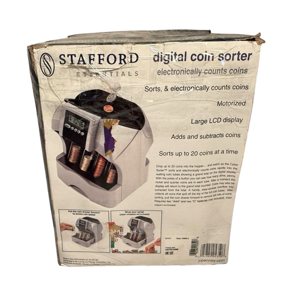 Stafford Essentials Electronic Digital Coin Sorter