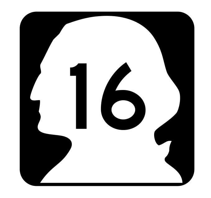 Washington State Route 16 Sticker Decal