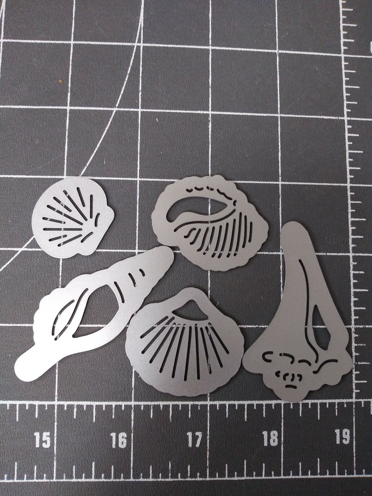 Universal Die Cut Tool Thin Metal emboss Beach Shell Conch Vacation Ocean Luau