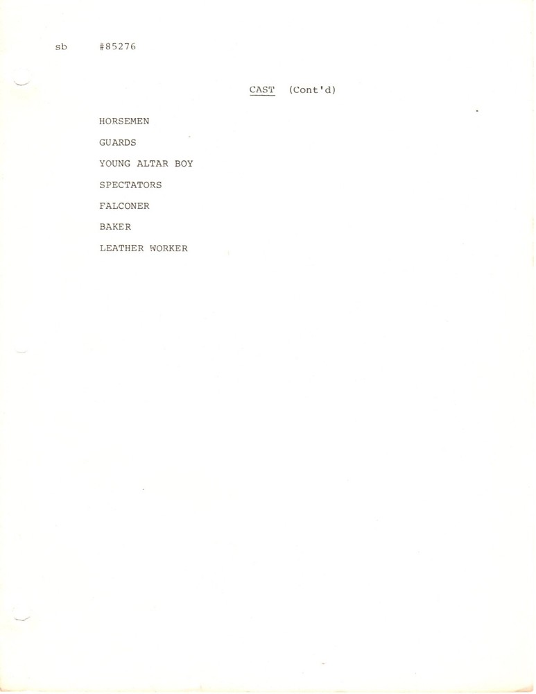 *IVANHOE Two-Part British Television Mini-Series Final Rev. Scripts PARTS 1 & 2