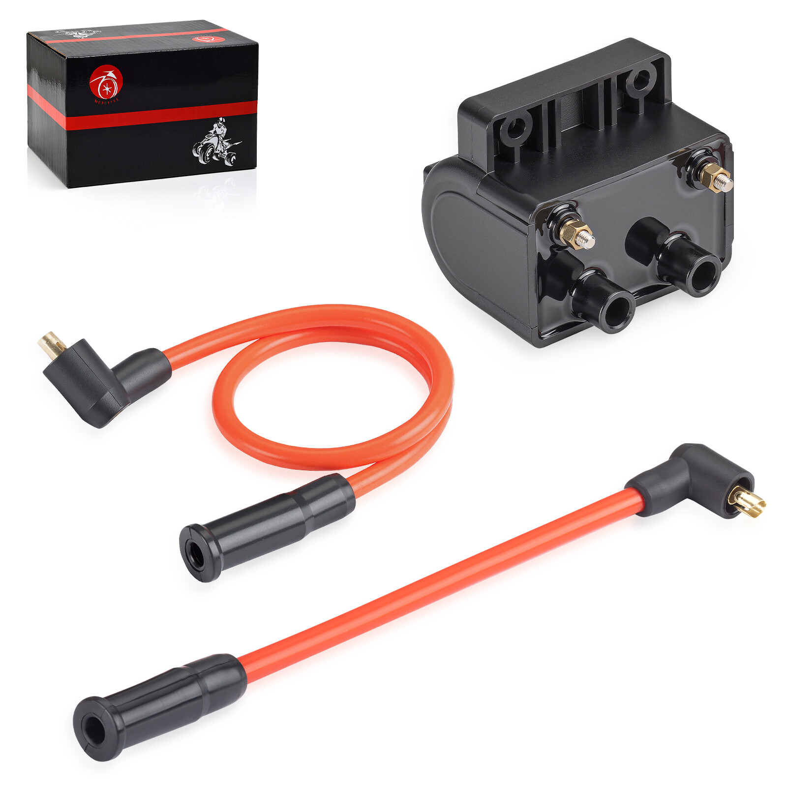 Ignition Coil W/ Spark Plug Wire Cap for Sportster 1200 XL1200 1991 1992 - 2003