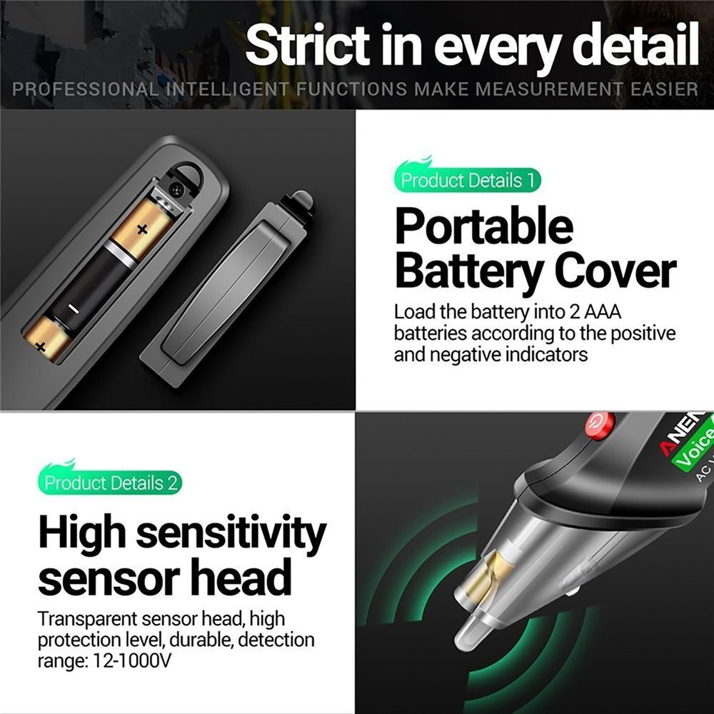 Tool Electric Wire Detector Non-Contact Voltage Tester Pen Style Electroscope