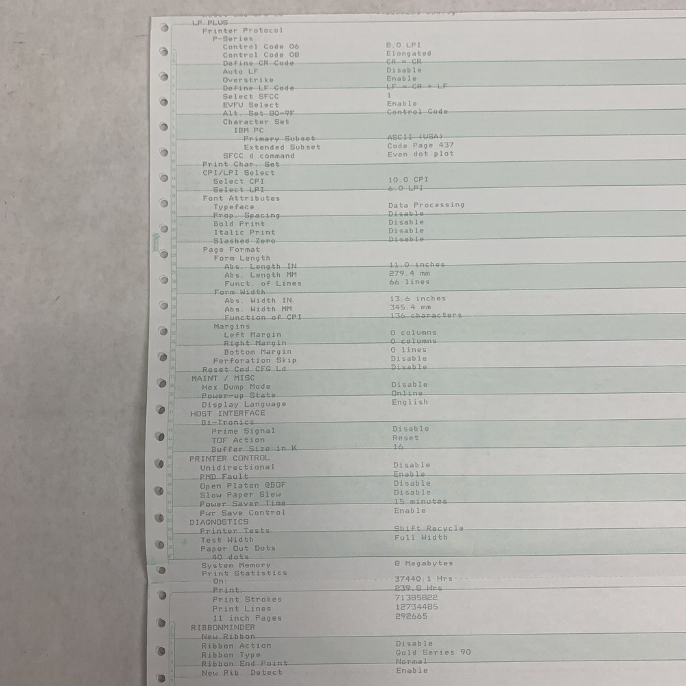 Printronix P5210 Cabinet PSA Line Matrix Printer Tested No Drivers