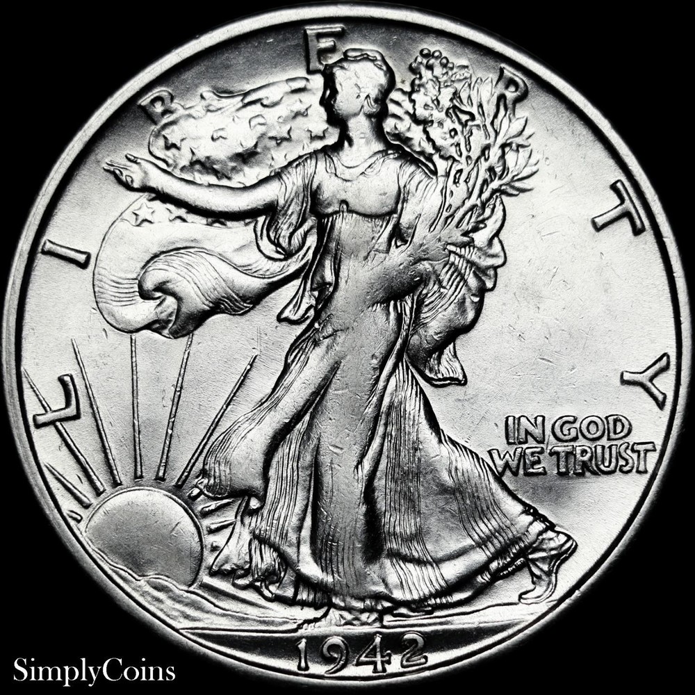 1942-S Walking Liberty Half Dollar AU++ About Uncirculated Silver BETTER DATE