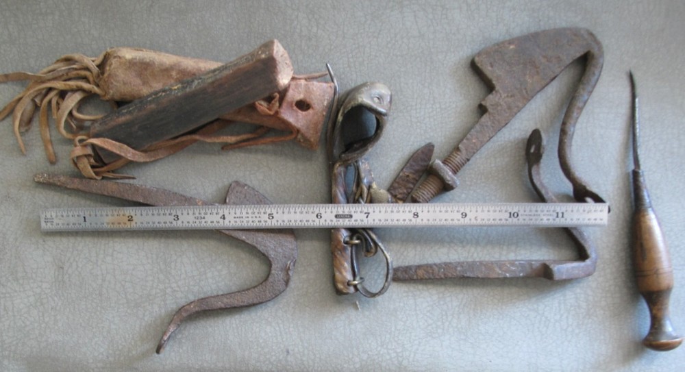 Primitive Antique Tools w/Stone.