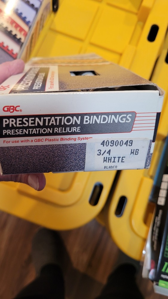 GBC Presentation Bindings 3/4" White Plastic