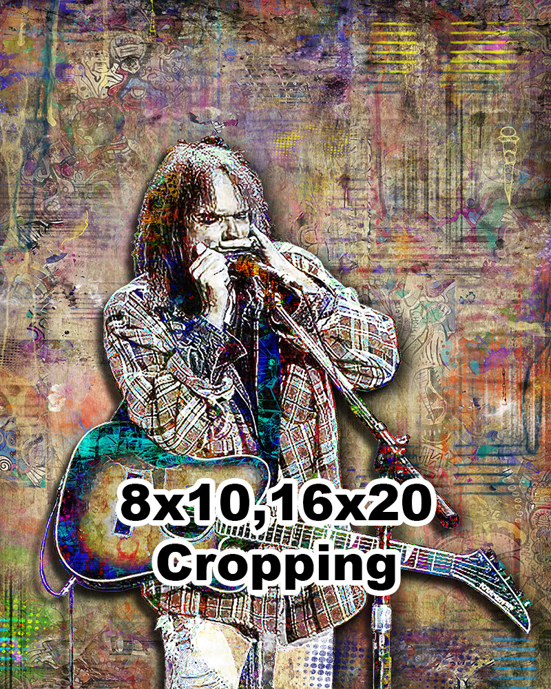 NEIL YOUNG Tribute Pop Art 12x18inch Poster, Neil Young Pop 2 Free Shipping US