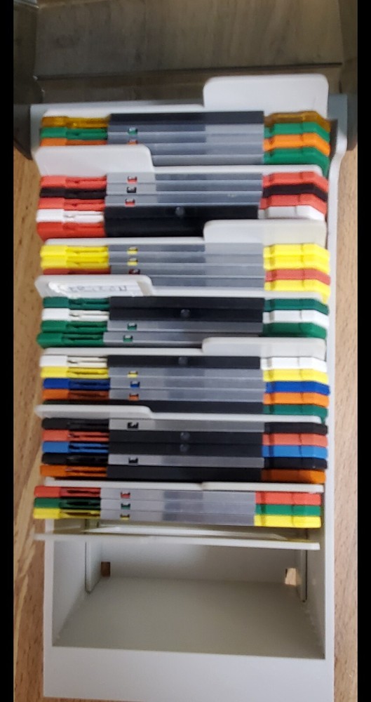 ALS Computermate Floppy Disk Organizer Holder Storage Case Holds 40 Has 30