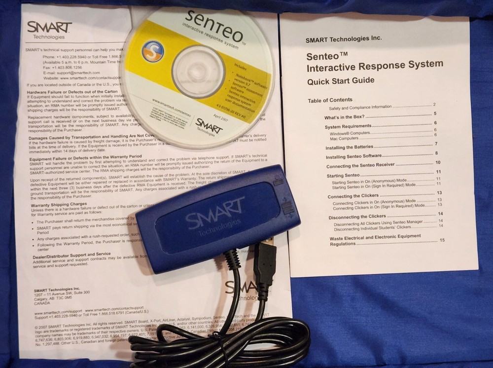 SMART Senteo Interactive Response Tech System w/ 32 Smart Technologies Receiver