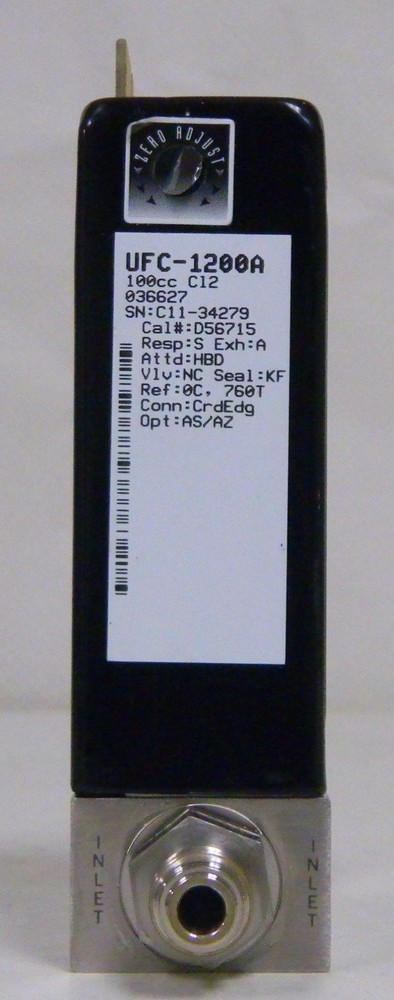 Unit UFC-1200A Mass Flow Controller, Gas- C12, Range- 100 CC, Used