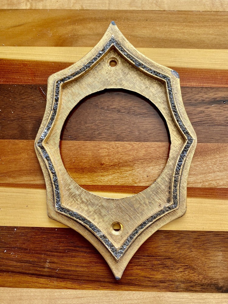 1968 Florenta Gold Metal Starburst Pattern Outlet Backplate