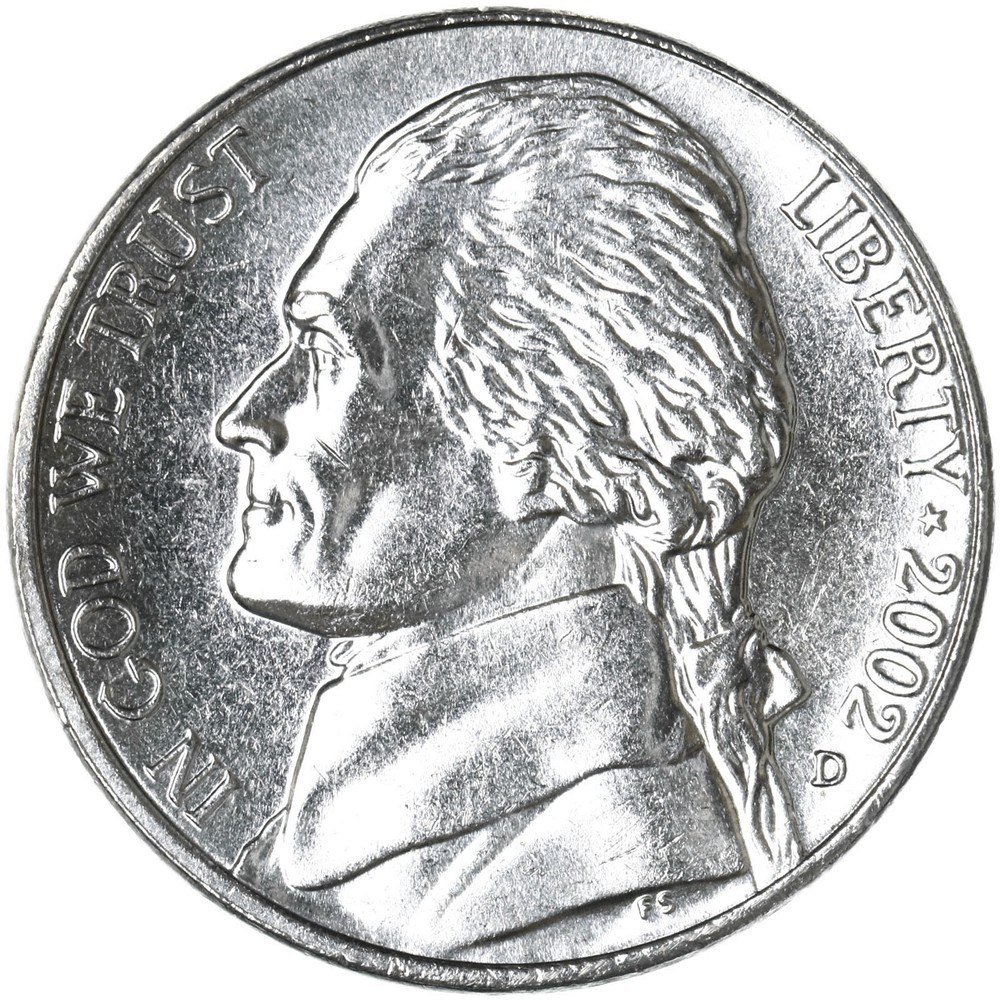 2002 D Jefferson Nickel BU Coin