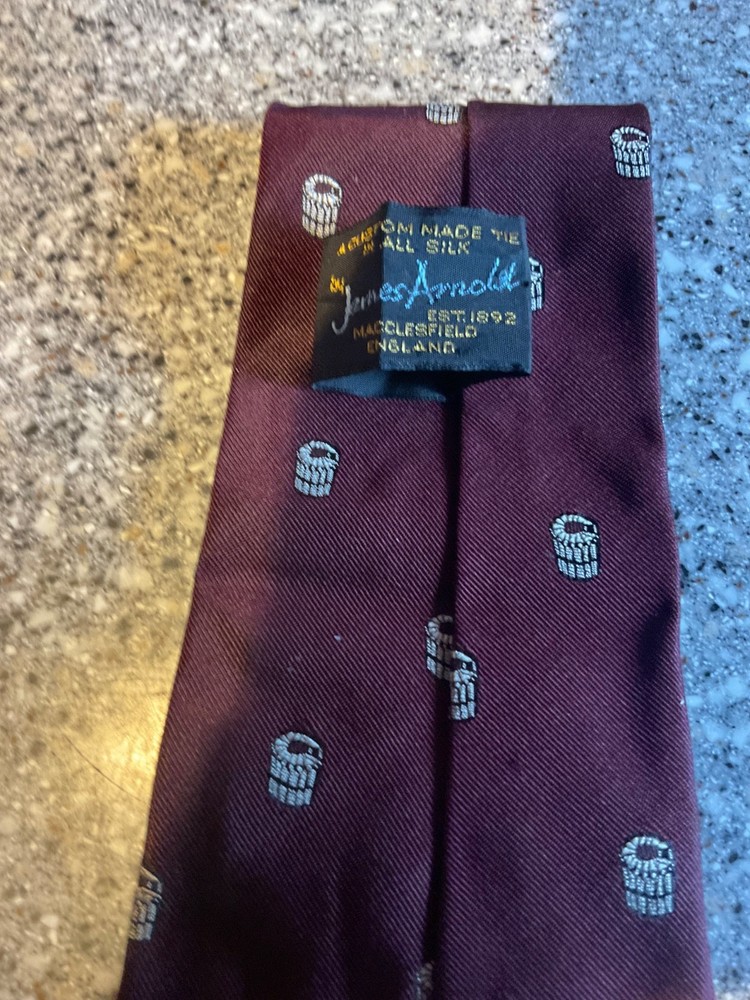 CRAY RESEARCH INC. Brown Colored All Silk Tie