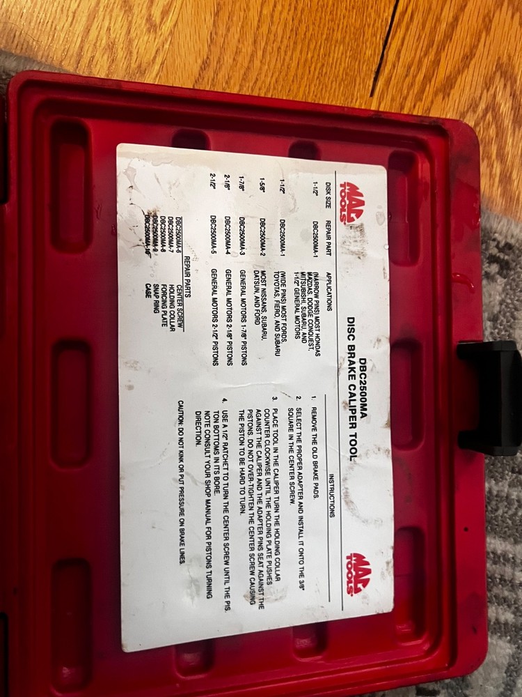 mac tools disc brake caliper set