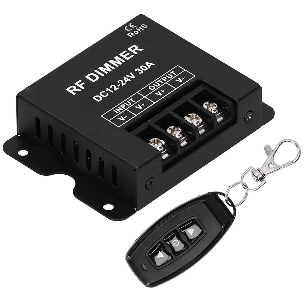 Led Single Strip Dimmer DC12-24V 30A 360W Output Controller RF Wireless Remote